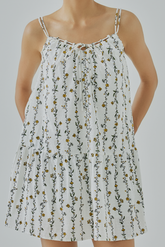 Sunny Floral Mini Tiered Dress